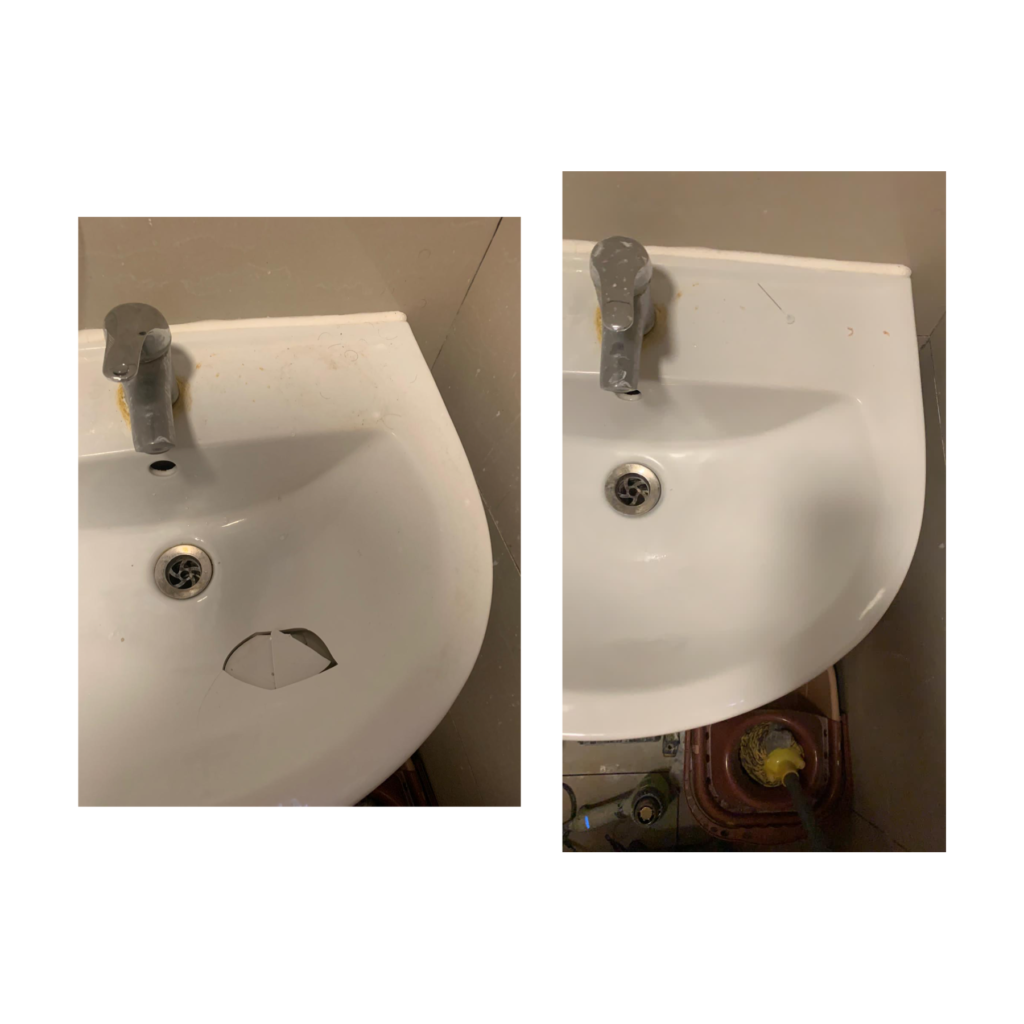sink chip and crack repair