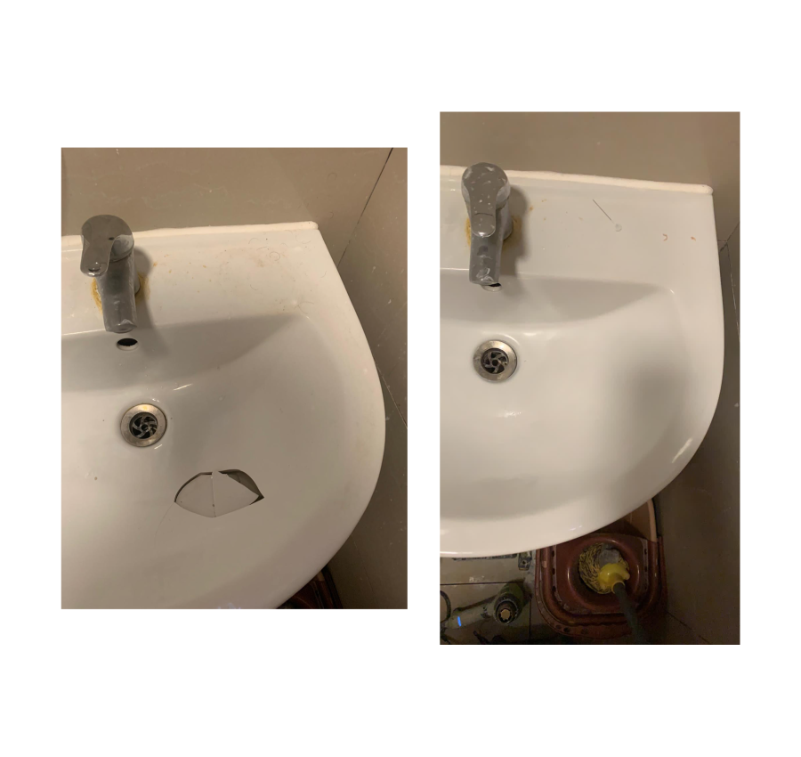 sink chip and crack repair